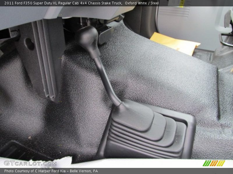 Oxford White / Steel 2011 Ford F350 Super Duty XL Regular Cab 4x4 Chassis Stake Truck