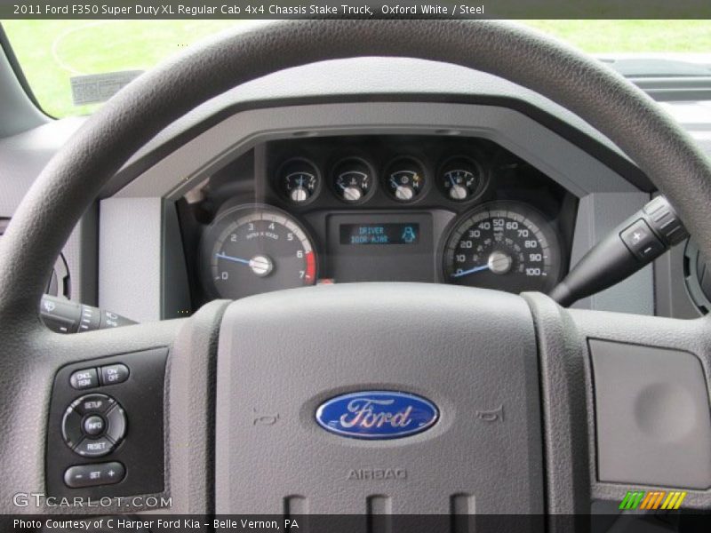 Oxford White / Steel 2011 Ford F350 Super Duty XL Regular Cab 4x4 Chassis Stake Truck