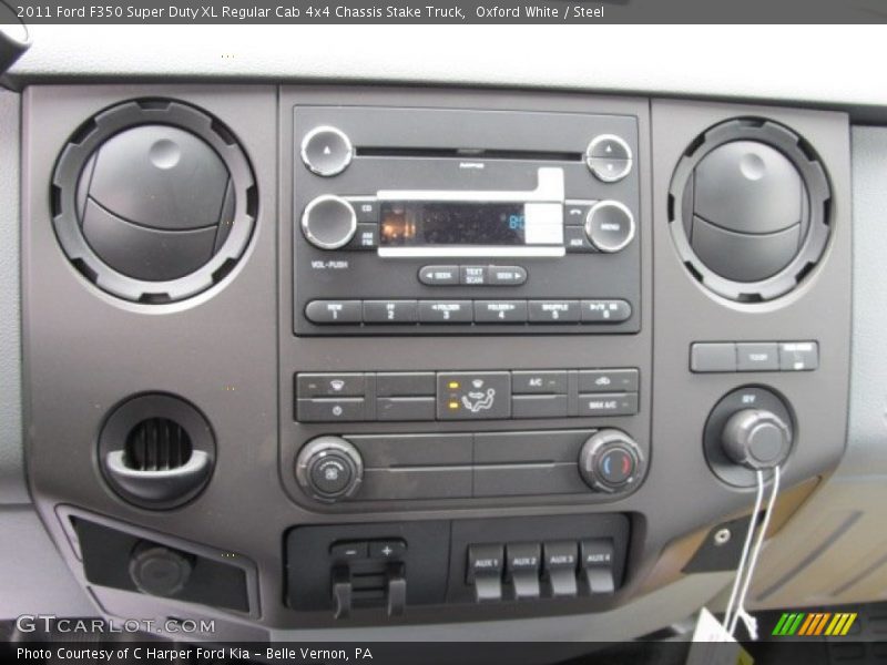 Oxford White / Steel 2011 Ford F350 Super Duty XL Regular Cab 4x4 Chassis Stake Truck