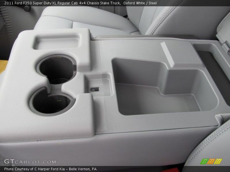 Oxford White / Steel 2011 Ford F350 Super Duty XL Regular Cab 4x4 Chassis Stake Truck