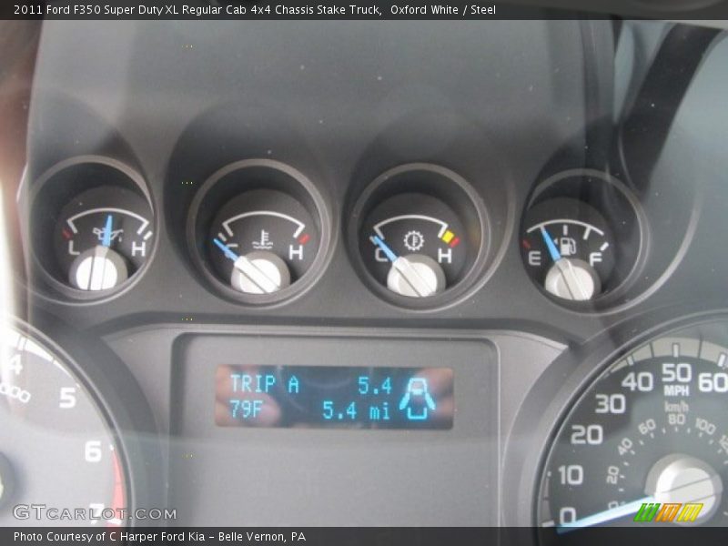 Oxford White / Steel 2011 Ford F350 Super Duty XL Regular Cab 4x4 Chassis Stake Truck