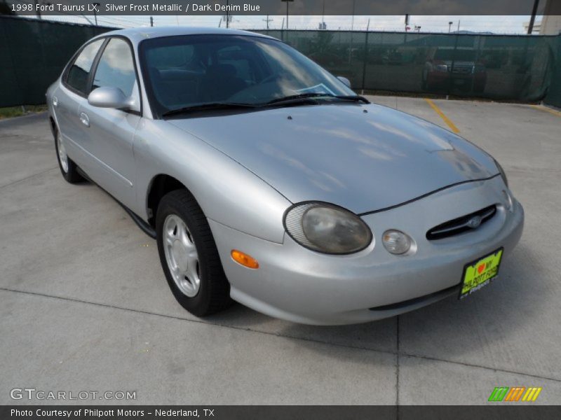 Silver Frost Metallic / Dark Denim Blue 1998 Ford Taurus LX
