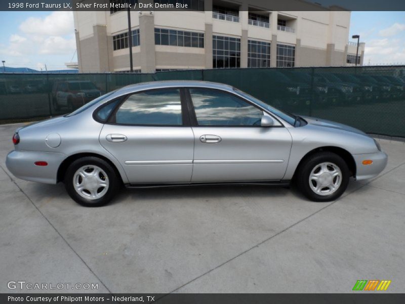Silver Frost Metallic / Dark Denim Blue 1998 Ford Taurus LX