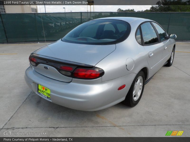 Silver Frost Metallic / Dark Denim Blue 1998 Ford Taurus LX