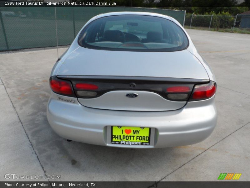 Silver Frost Metallic / Dark Denim Blue 1998 Ford Taurus LX
