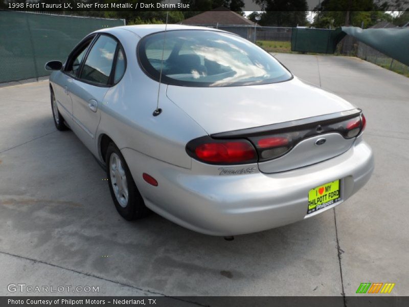 Silver Frost Metallic / Dark Denim Blue 1998 Ford Taurus LX