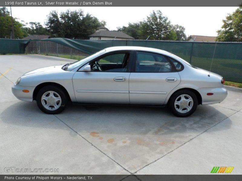 Silver Frost Metallic / Dark Denim Blue 1998 Ford Taurus LX