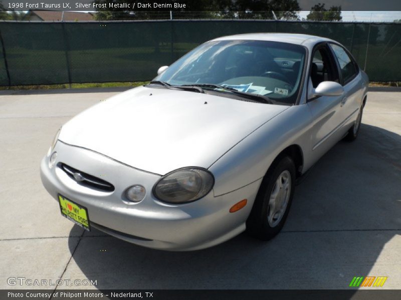 Silver Frost Metallic / Dark Denim Blue 1998 Ford Taurus LX