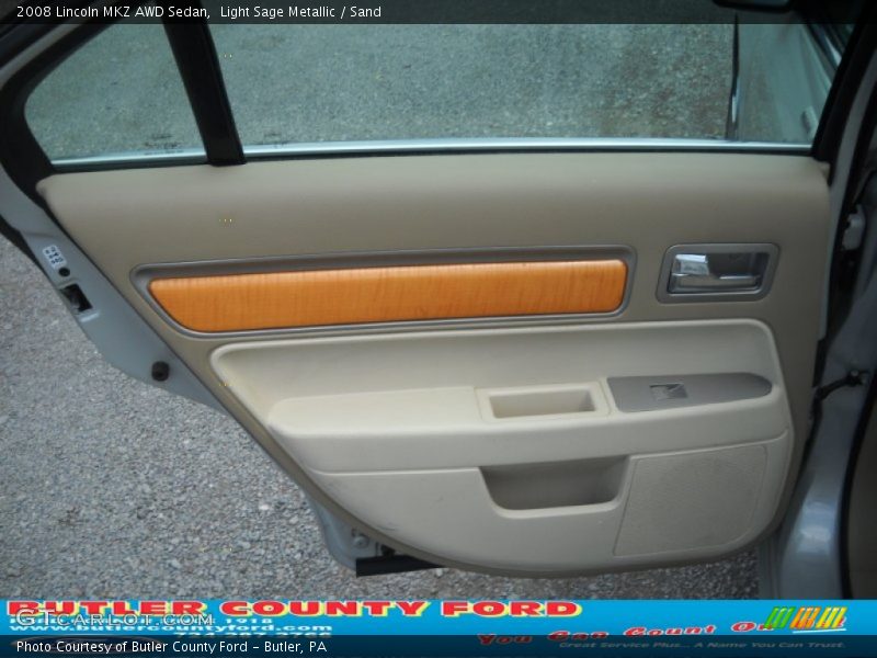 Light Sage Metallic / Sand 2008 Lincoln MKZ AWD Sedan