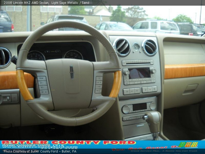 Light Sage Metallic / Sand 2008 Lincoln MKZ AWD Sedan