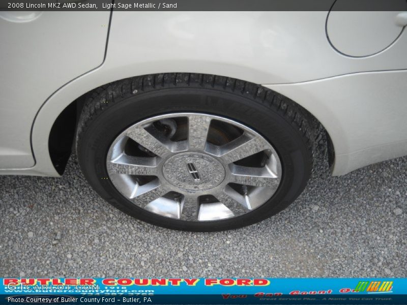 Light Sage Metallic / Sand 2008 Lincoln MKZ AWD Sedan