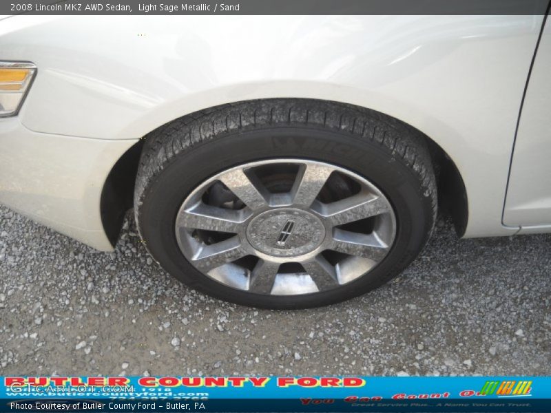 Light Sage Metallic / Sand 2008 Lincoln MKZ AWD Sedan