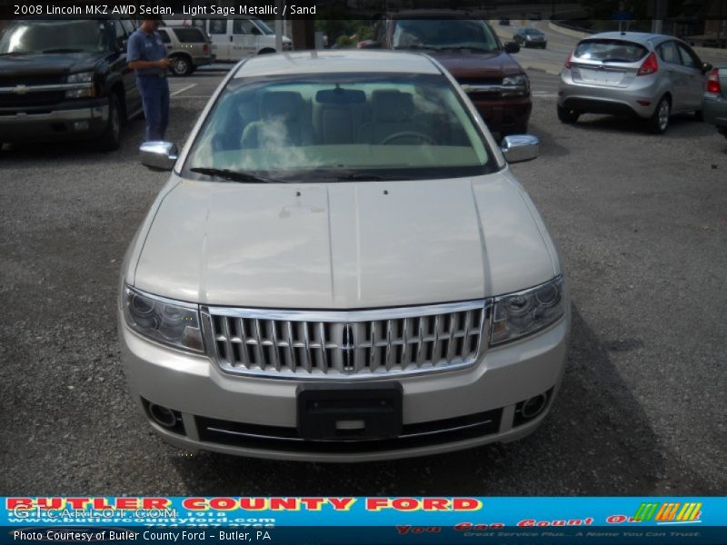 Light Sage Metallic / Sand 2008 Lincoln MKZ AWD Sedan