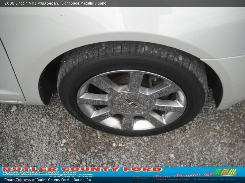 Light Sage Metallic / Sand 2008 Lincoln MKZ AWD Sedan