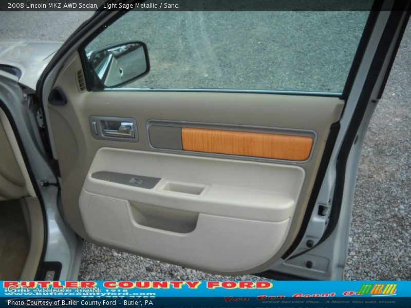Light Sage Metallic / Sand 2008 Lincoln MKZ AWD Sedan