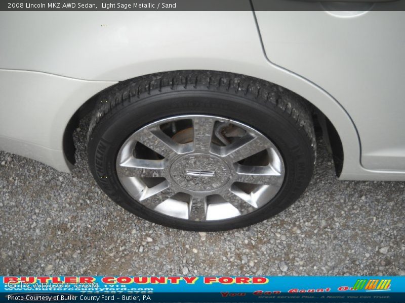 Light Sage Metallic / Sand 2008 Lincoln MKZ AWD Sedan