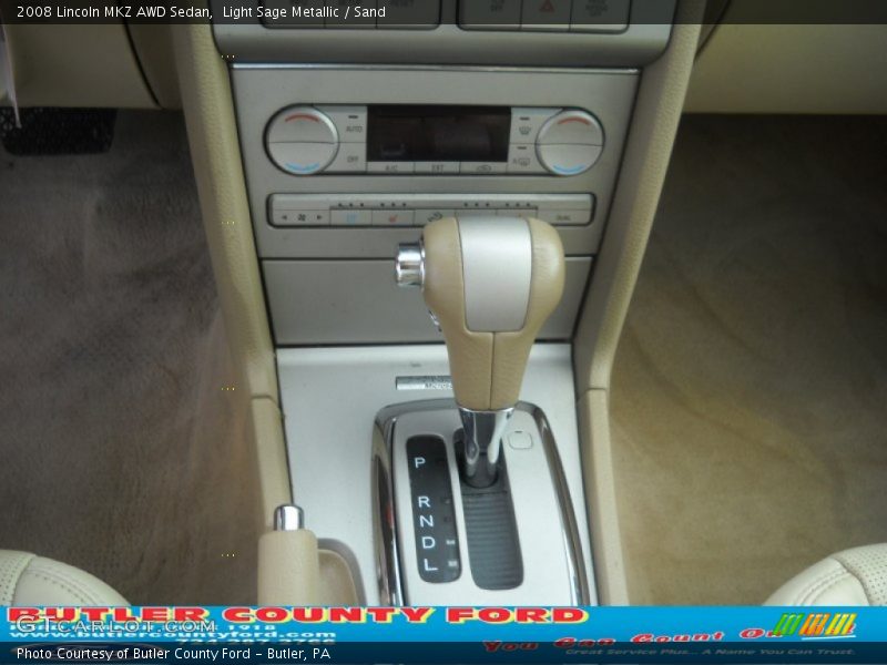 Light Sage Metallic / Sand 2008 Lincoln MKZ AWD Sedan