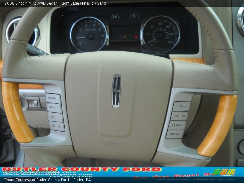 Light Sage Metallic / Sand 2008 Lincoln MKZ AWD Sedan