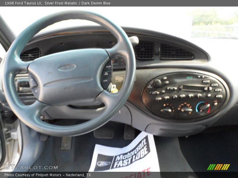 Silver Frost Metallic / Dark Denim Blue 1998 Ford Taurus LX