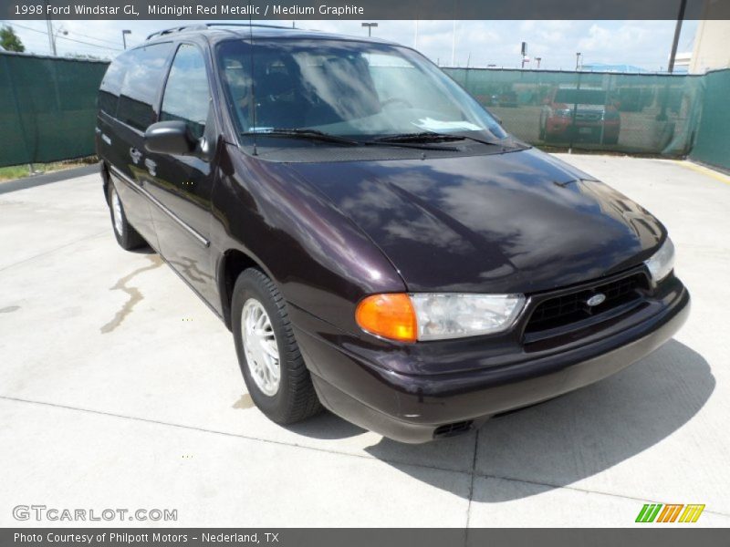 Midnight Red Metallic / Medium Graphite 1998 Ford Windstar GL