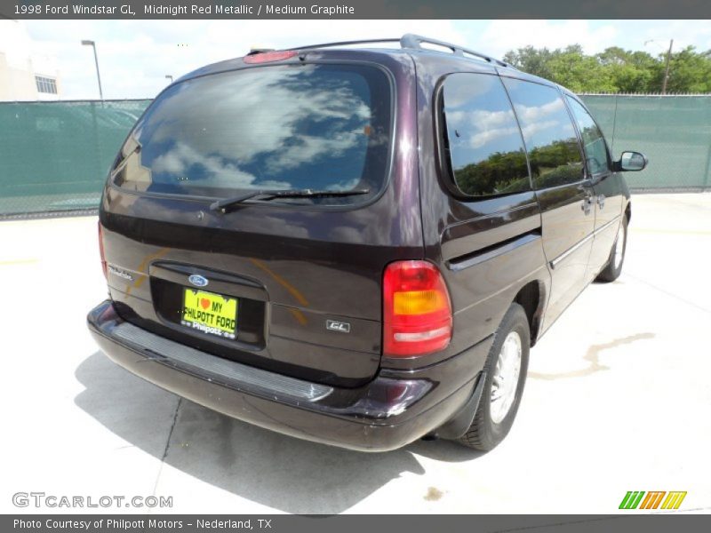 Midnight Red Metallic / Medium Graphite 1998 Ford Windstar GL