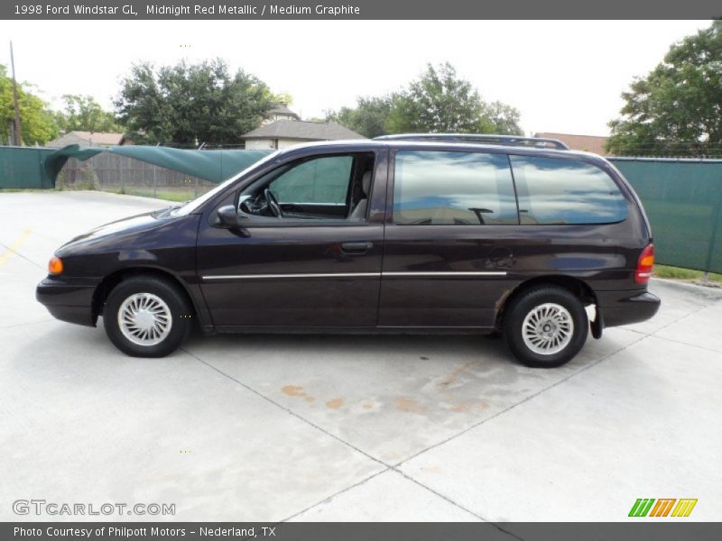 Midnight Red Metallic / Medium Graphite 1998 Ford Windstar GL