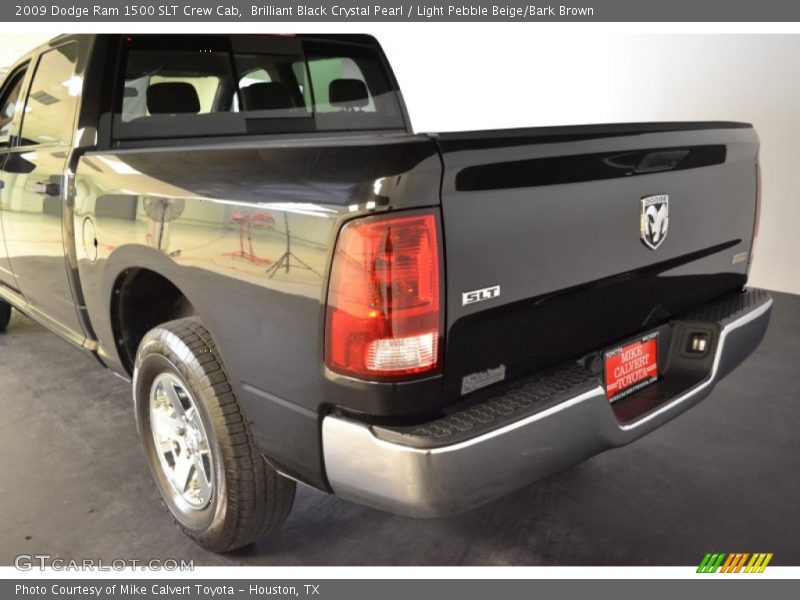 Brilliant Black Crystal Pearl / Light Pebble Beige/Bark Brown 2009 Dodge Ram 1500 SLT Crew Cab