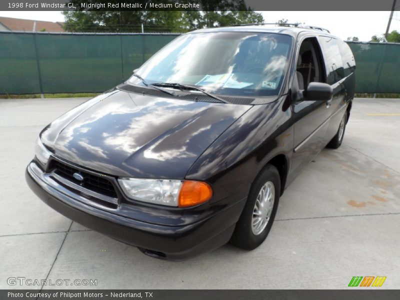 Midnight Red Metallic / Medium Graphite 1998 Ford Windstar GL