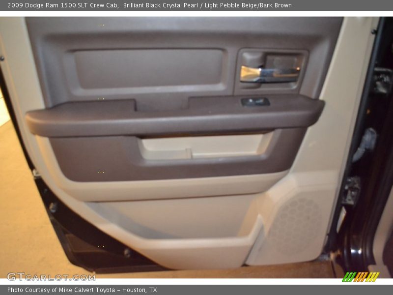 Brilliant Black Crystal Pearl / Light Pebble Beige/Bark Brown 2009 Dodge Ram 1500 SLT Crew Cab
