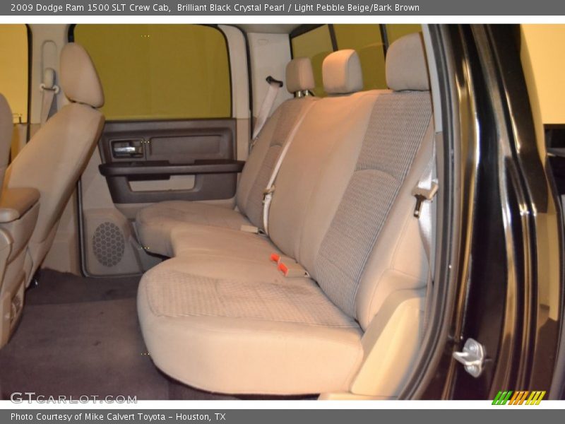 Brilliant Black Crystal Pearl / Light Pebble Beige/Bark Brown 2009 Dodge Ram 1500 SLT Crew Cab