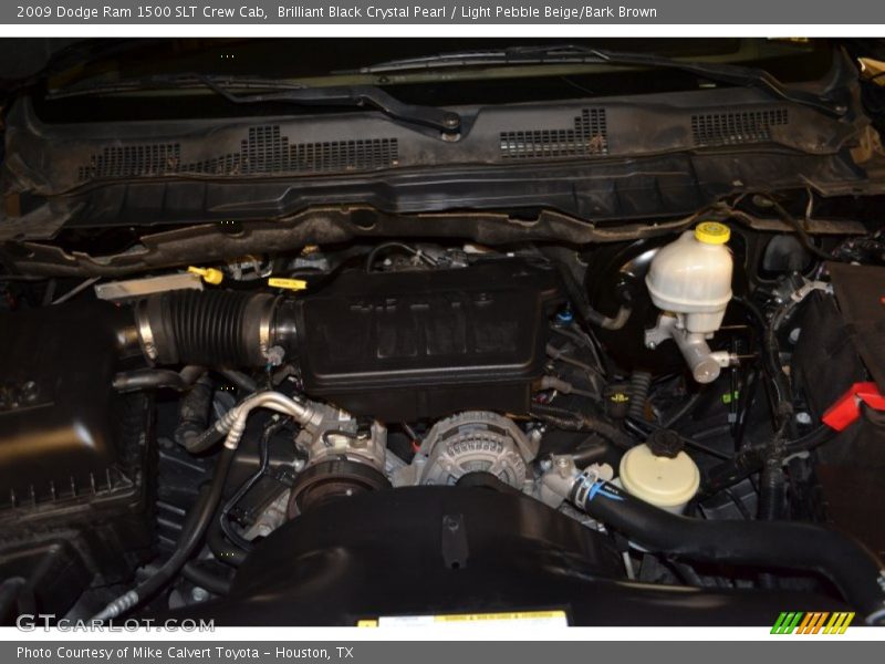 Brilliant Black Crystal Pearl / Light Pebble Beige/Bark Brown 2009 Dodge Ram 1500 SLT Crew Cab