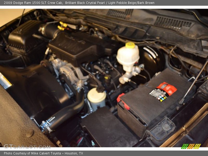 Brilliant Black Crystal Pearl / Light Pebble Beige/Bark Brown 2009 Dodge Ram 1500 SLT Crew Cab