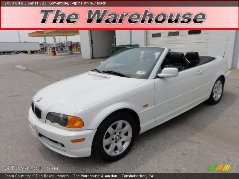 Alpine White / Black 2000 BMW 3 Series 323i Convertible
