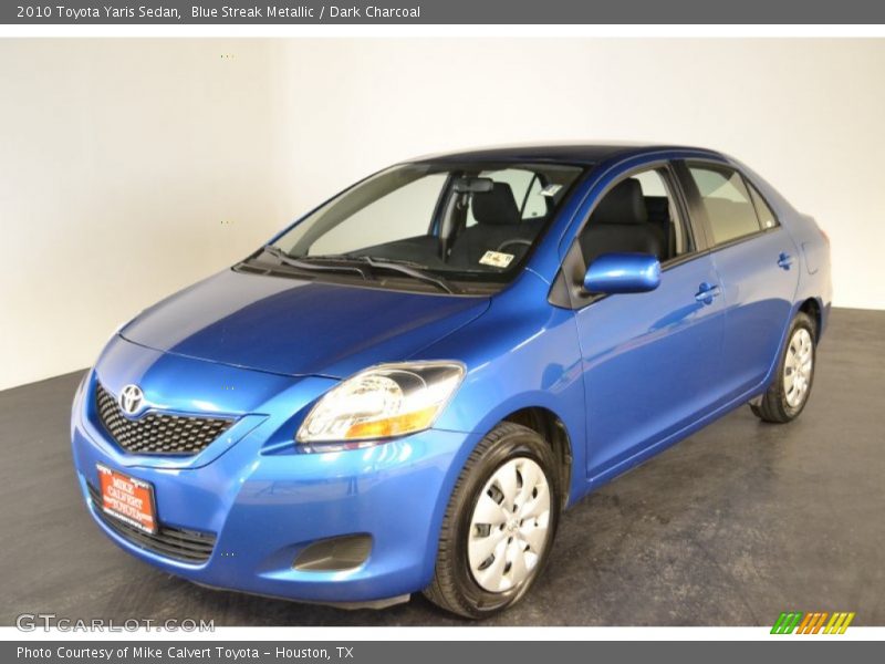 Blue Streak Metallic / Dark Charcoal 2010 Toyota Yaris Sedan