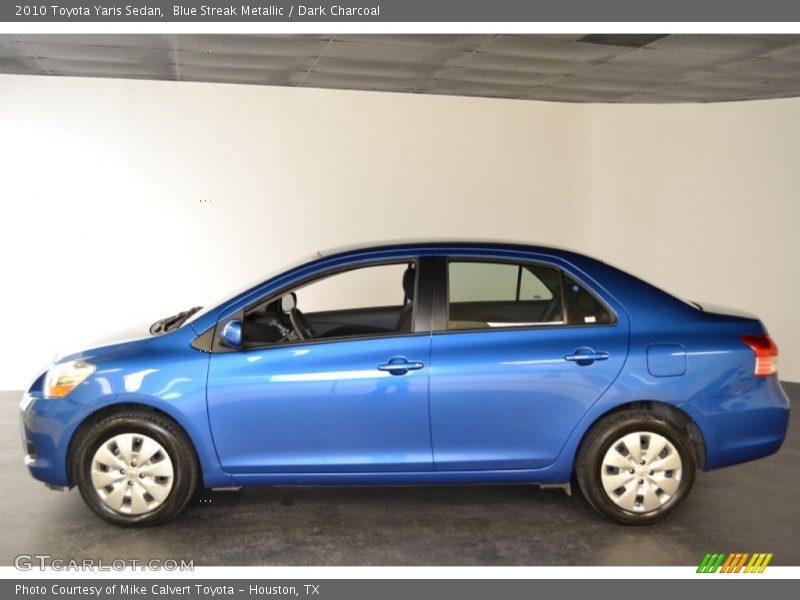 Blue Streak Metallic / Dark Charcoal 2010 Toyota Yaris Sedan