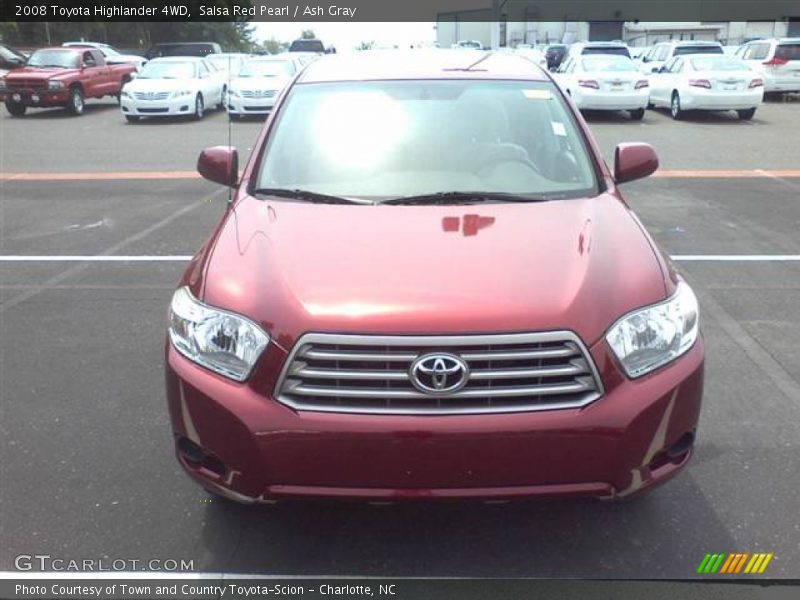 Salsa Red Pearl / Ash Gray 2008 Toyota Highlander 4WD