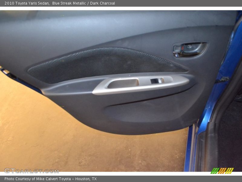 Blue Streak Metallic / Dark Charcoal 2010 Toyota Yaris Sedan