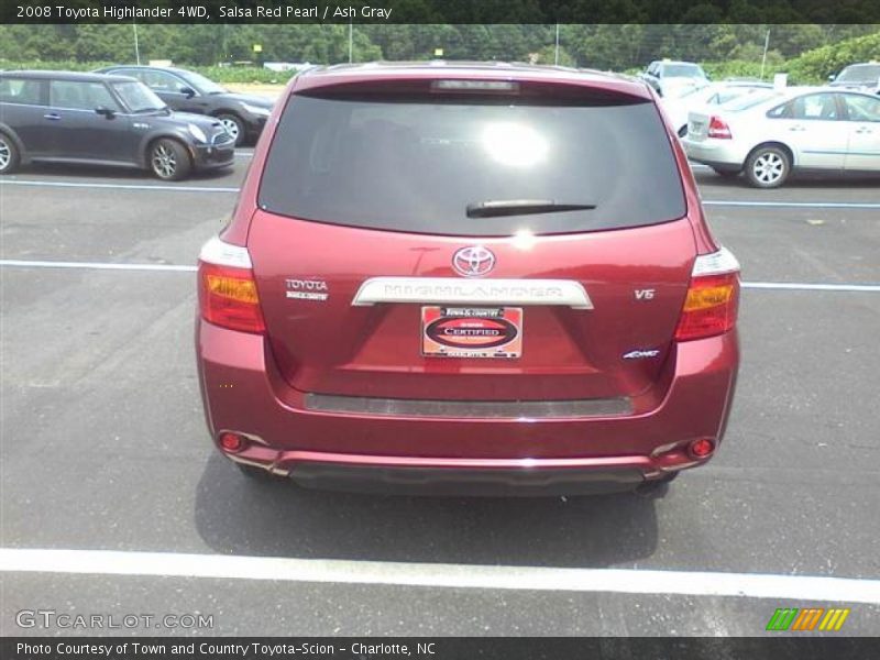 Salsa Red Pearl / Ash Gray 2008 Toyota Highlander 4WD