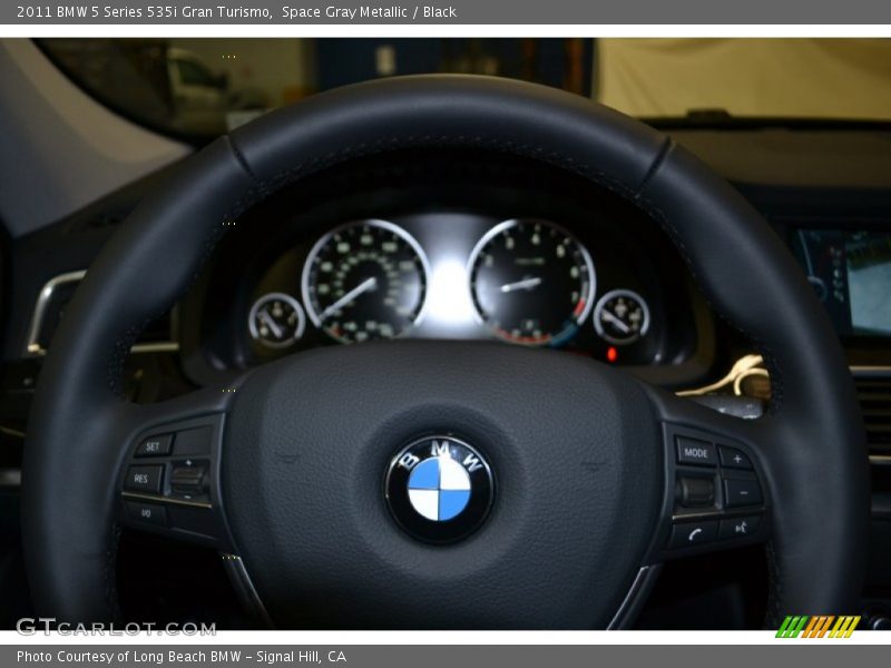 Space Gray Metallic / Black 2011 BMW 5 Series 535i Gran Turismo