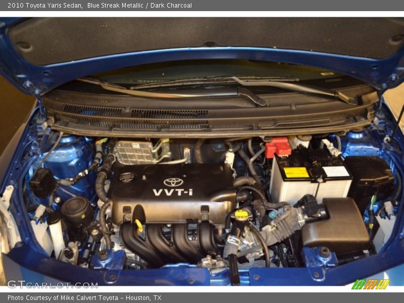 Blue Streak Metallic / Dark Charcoal 2010 Toyota Yaris Sedan