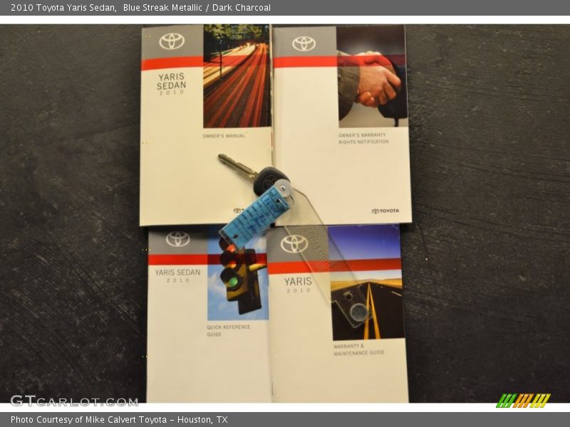 Blue Streak Metallic / Dark Charcoal 2010 Toyota Yaris Sedan