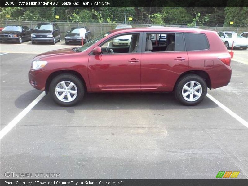 Salsa Red Pearl / Ash Gray 2008 Toyota Highlander 4WD