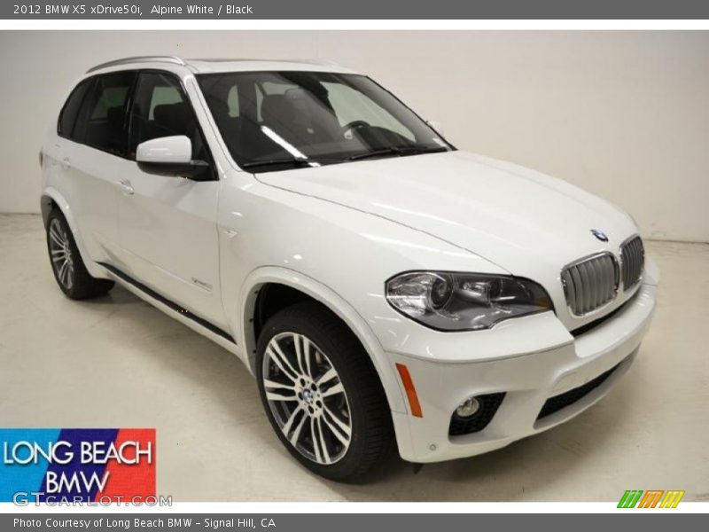 Alpine White / Black 2012 BMW X5 xDrive50i