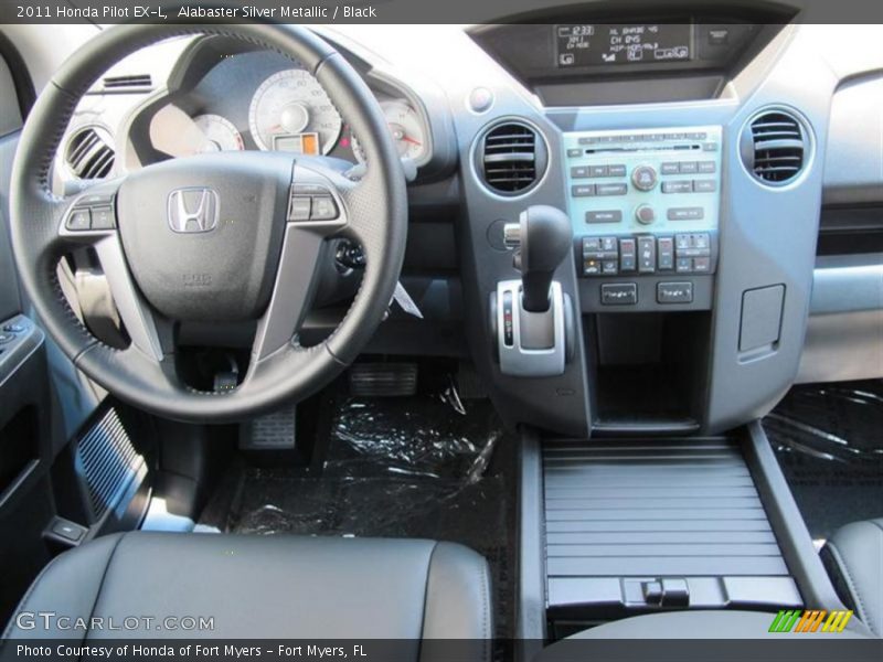 Alabaster Silver Metallic / Black 2011 Honda Pilot EX-L