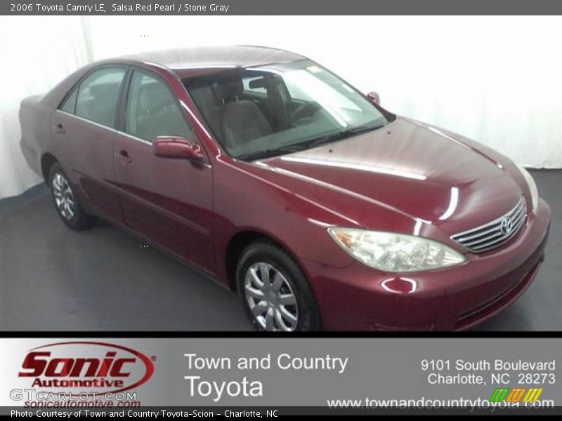 Salsa Red Pearl / Stone Gray 2006 Toyota Camry LE