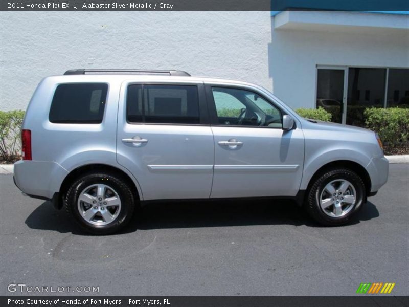 Alabaster Silver Metallic / Gray 2011 Honda Pilot EX-L