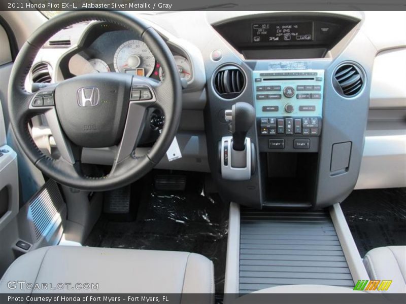 Alabaster Silver Metallic / Gray 2011 Honda Pilot EX-L