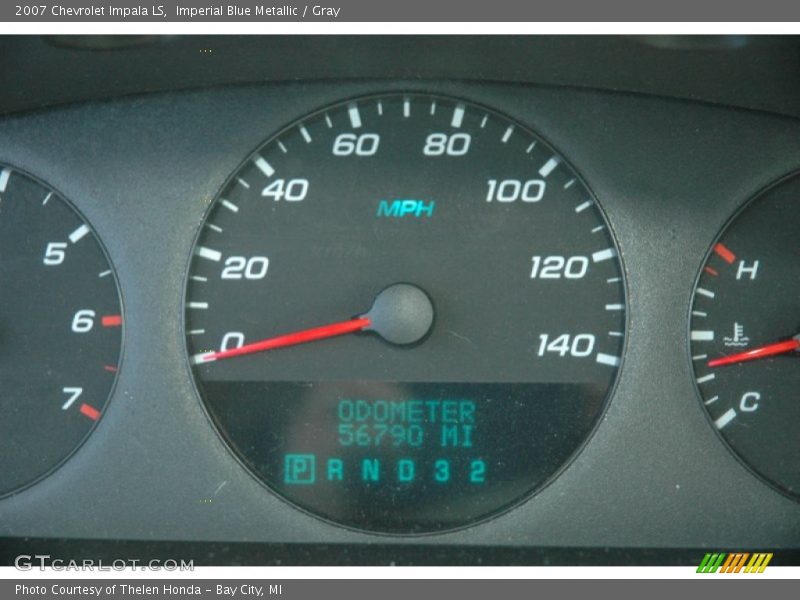 Imperial Blue Metallic / Gray 2007 Chevrolet Impala LS