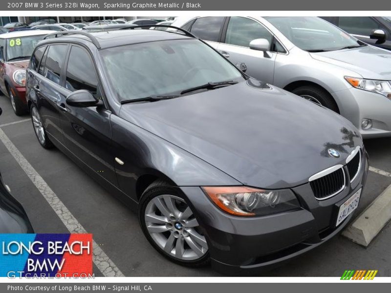 Sparkling Graphite Metallic / Black 2007 BMW 3 Series 328i Wagon