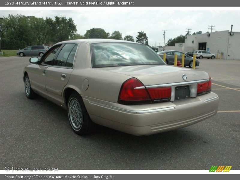 Harvest Gold Metallic / Light Parchment 1998 Mercury Grand Marquis GS